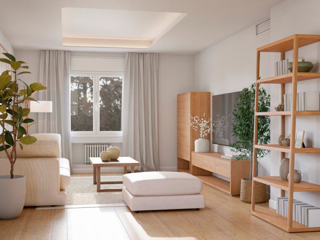 Interior after perspective correction